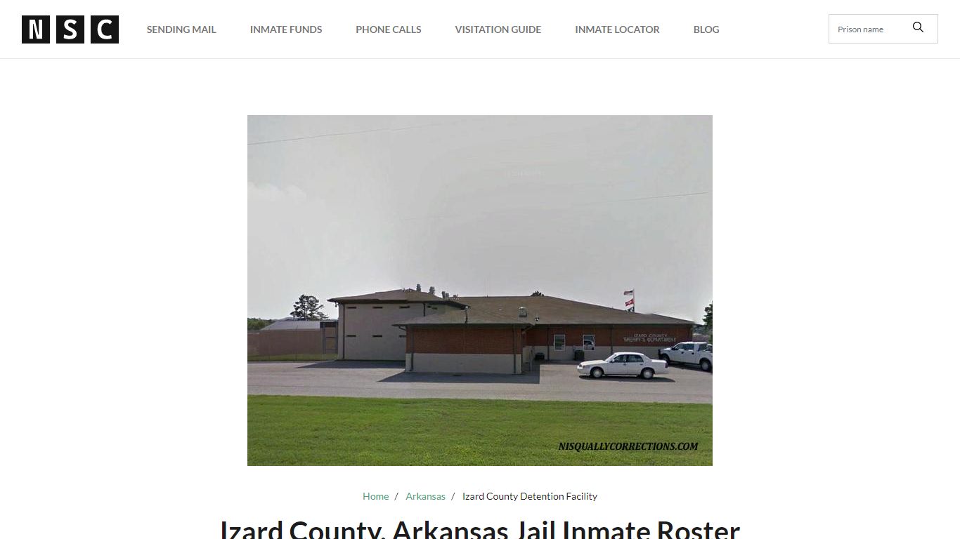 Izard County, Arkansas Jail Inmate Roster